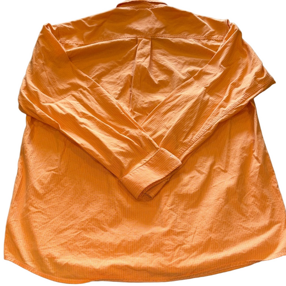 Cinch Mens Medium Tangerine Orange Western Long Sleeve Button Down Shirt - Picture 7 of 7